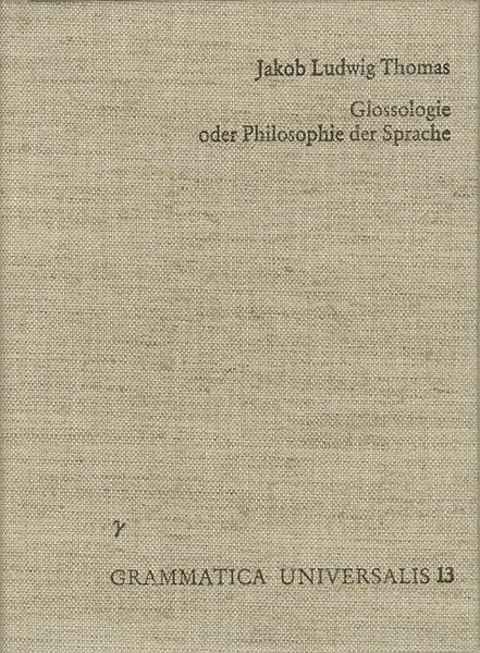Produktbild: Glossologie oder Philosophie der Sprache