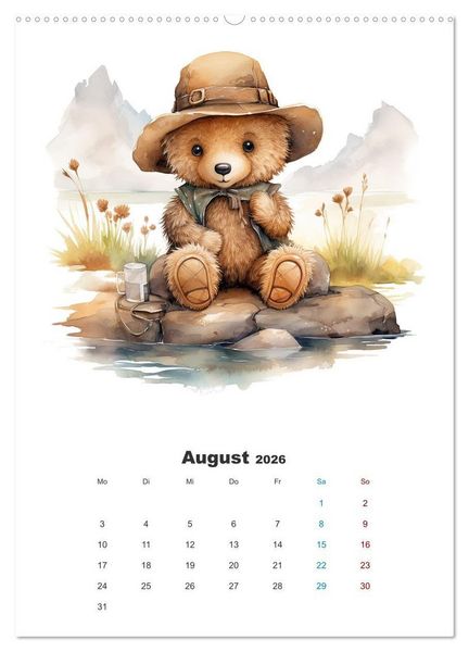 Produktbild: Petri Heil, Taddy! (hochwertiger Premium Wandkalender 2026 DIN A2 hoch), Kunstdruck in Hochglanz