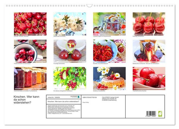 Produktbild: Kirschen. Wer kann da schon widerstehen? (Wandkalender 2026 DIN A2 quer), CALVENDO Monatskalender