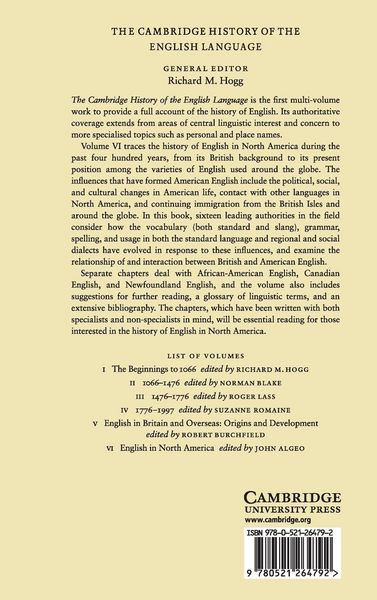 Produktbild: The Cambridge History of the English Language