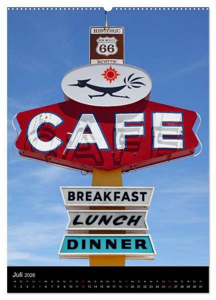 Produktbild: Route 66 (Wandkalender 2026 DIN A2 hoch), CALVENDO Monatskalender