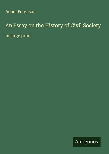 Produktbild: An Essay on the History of Civil Society