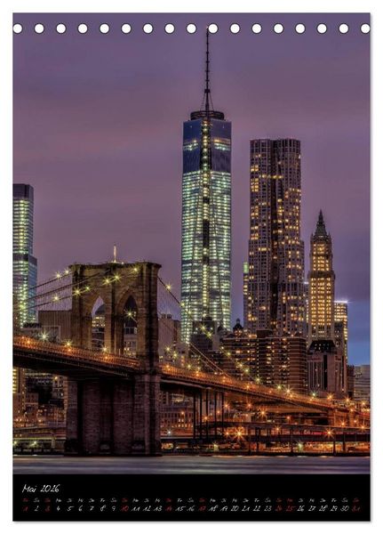 Produktbild: New York City (Tischkalender 2026 DIN A5 hoch), CALVENDO Monatskalender