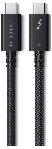 Produktbild: Satechi Thunderbolt&trade;-Kabel Thunderbolt&trade; 4 USB-C&reg; 1.00m Schwarz, Silber ST-YTB100K