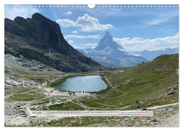 Produktbild: Alpenauszeit - Traumhafte Bergmomente am Wasser (Wandkalender 2026 DIN A3 quer), CALVENDO Monatskalender