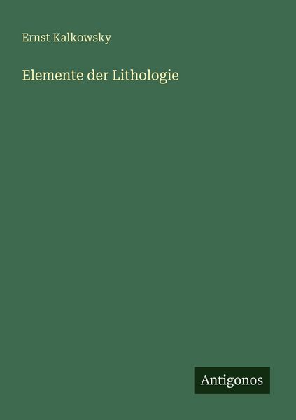 Produktbild: Elemente der Lithologie