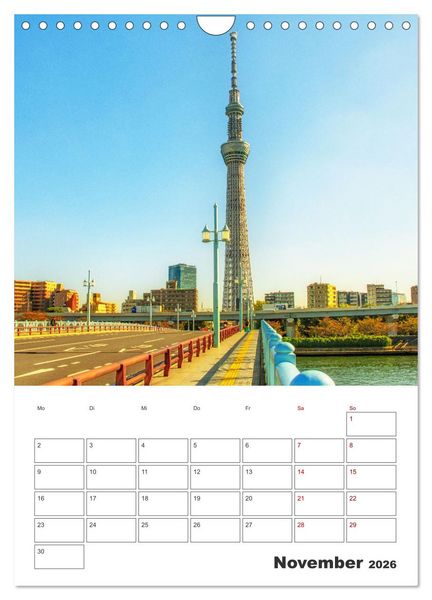 Produktbild: Tokio - Reiseplaner (Wandkalender 2026 DIN A4 hoch), CALVENDO Monatskalender
