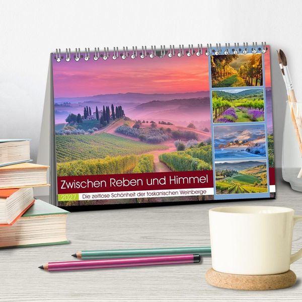 Produktbild: Zwischen Reben und Himmel (Tischkalender 2027 DIN A5 quer), CALVENDO Monatskalender
