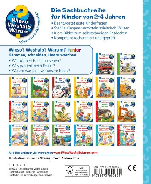 Wieso? Weshalb? Warum? junior, Band 79 - Kämmen, schneiden, Haare waschen
