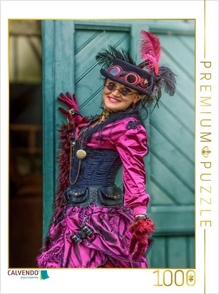 CALVENDO Puzzle Die Baronin in Magenta | 1000 Teile Lege-Größe 64x48cm Foto-Puzzle für glückliche Stunden