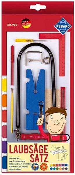 Produktbild: PEBARO 936 - Laubs&auml;ge-Starter-Set mit Vorlage und Malkasten, 17 Teile