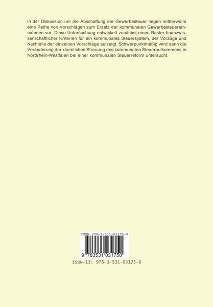 Produktbild: Probleme und M&ouml;glichkeiten einer Substituierung der Gewerbesteuer