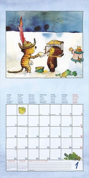 Produktbild: Janosch 2026 - Broschürenkalender 30x30 cm (30x60 geöffnet) - Kalender mit Platz für Notizen - inkl. Poster - Bildkalender - Wandplaner - Wandkalender