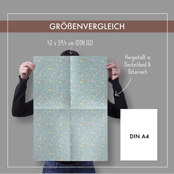 Produktbild: Geschenkpapier Set Weihnachten: Handschuhe (blau, rosa) f&uuml;r Kinder und Erwachsene
