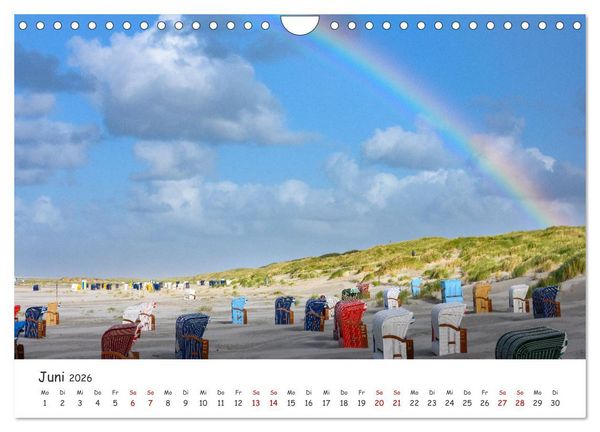 Produktbild: Nordsee, Meer, Strand und Wind (Wandkalender 2026 DIN A4 quer), CALVENDO Monatskalender