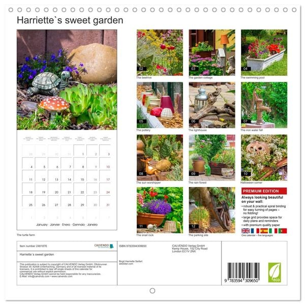 Produktbild: Harriette`s sweet garden (Wall Calendar 2027 12 &times; 12 Inch) CALVENDO 12 Month Wall Calendar