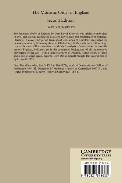 Produktbild: The Monastic Order in England