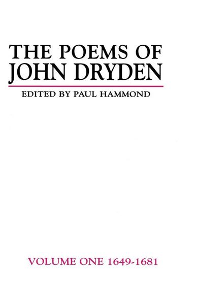 Produktbild: The Poems of John Dryden: Volume One