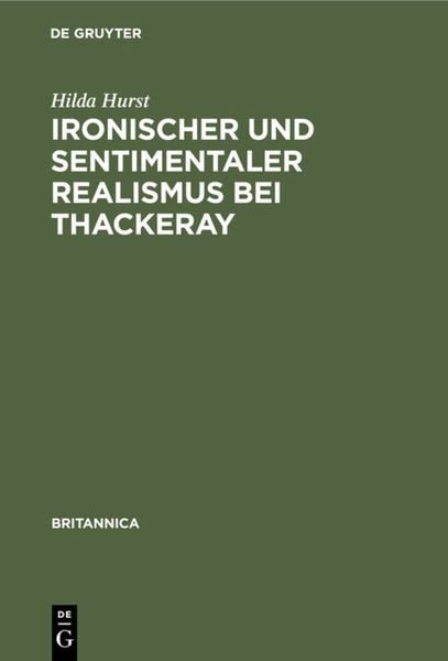 Produktbild: Ironischer und sentimentaler Realismus bei Thackeray