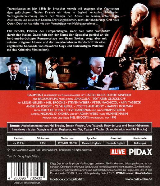 Mel Brooks' Dracula - Tot aber glücklich / Kultfilm von Mel Brooks mit Starbesetzung (Pidax Film-Klassiker)