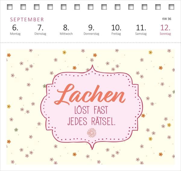 Produktbild: Postkartenkalender Gl&uuml;cksmantras 2027