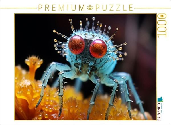 CALVENDO Puzzle Puck die Stubenfliege - Mikroorganismen | 1000 Teile Lege-Größe 64x48cm Foto-Puzzle für glückliche Stunden
