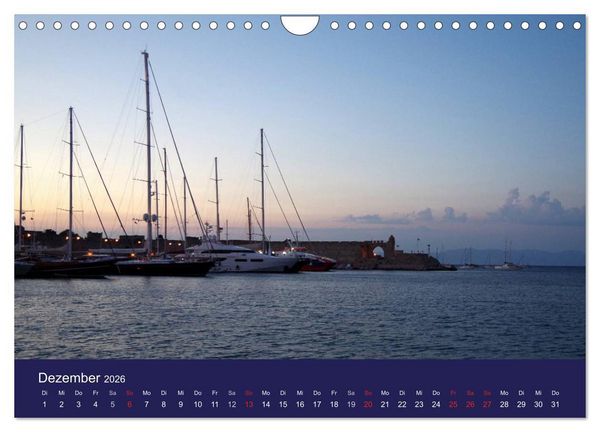 Produktbild: Rhodos mit Lindos und Symi (Wandkalender 2026 DIN A4 quer), CALVENDO Monatskalender