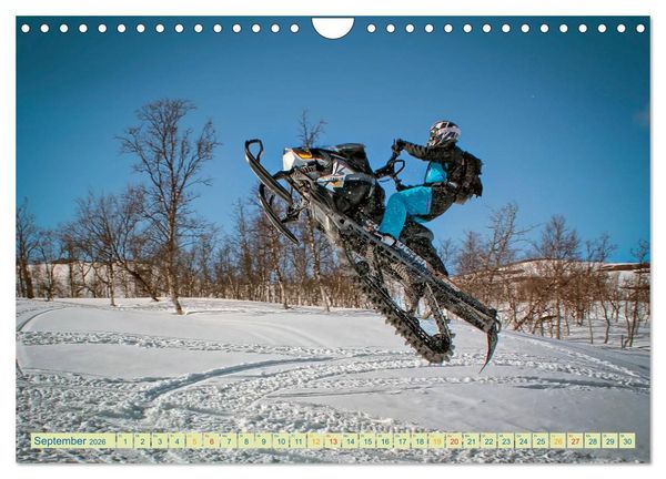 Produktbild: Schneemobil - so cool (Wandkalender 2026 DIN A4 quer), CALVENDO Monatskalender