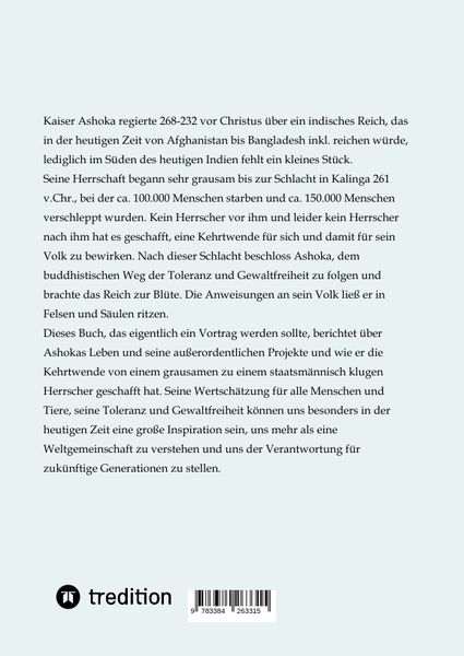 Produktbild: Mut zur Kehrtwende - die Gr&ouml;&szlig;e von Kaiser Ashoka