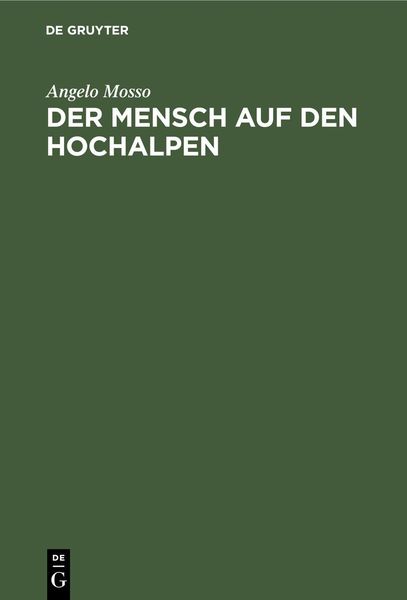 Produktbild: Der Mensch auf den Hochalpen