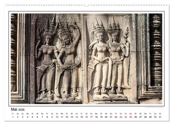 Produktbild: ANGKOR - IM REICH DER KHMER (hochwertiger Premium Wandkalender 2026 DIN A2 quer), Kunstdruck in Hochglanz