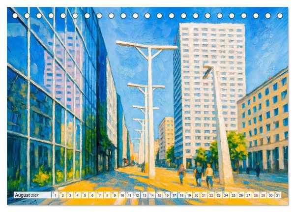 Produktbild: Warschau Impressionen - Historische Orte in leuchtenden Farben (Tischkalender 2027 DIN A5 quer), CALVENDO Monatskalender