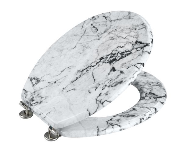Produktbild: WC-Sitz Mod. Onyx, aus MDF in edler Marmor-Optik