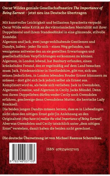 Produktbild: Hauptsache Ernst (The Importance of Being Earnest)