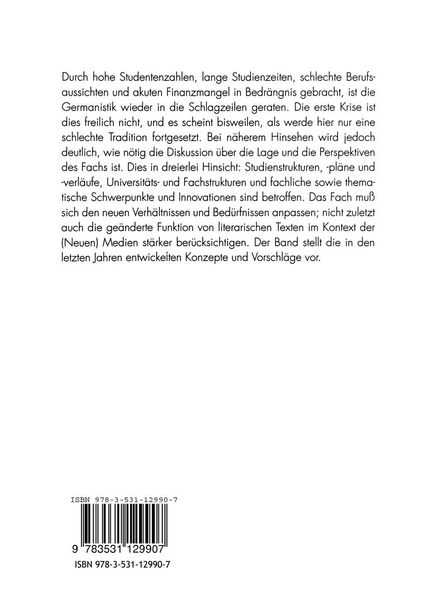Produktbild: Perspektiven der Germanistik