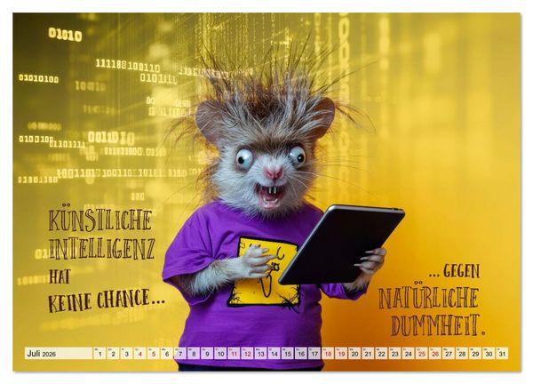 Produktbild: Tierischer Taskmanager (hochwertiger Premium Wandkalender 2026 DIN A2 quer), Kunstdruck in Hochglanz