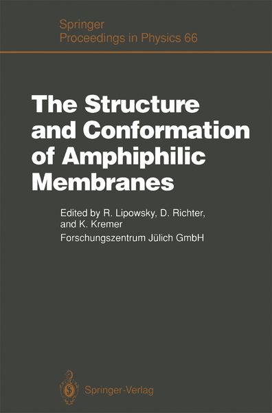 Produktbild: The Structure and Conformation of Amphiphilic Membranes