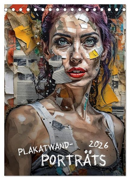 Produktbild: Plakatwand-Portr&auml;ts (Tischkalender 2026 DIN A5 hoch), CALVENDO Monatskalender