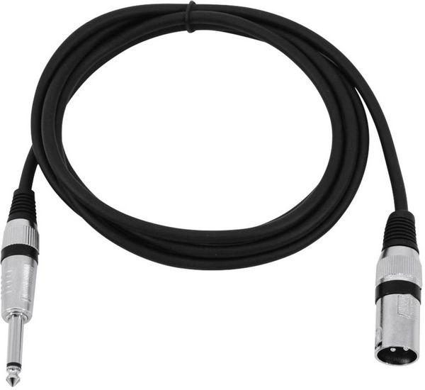 Produktbild: Omnitronic 3022519B XLR Adapterkabel [1x XLR-Stecker 3 polig - 1x Klinkenstecker 6.3 mm (mono)] 2.00 m Schwarz