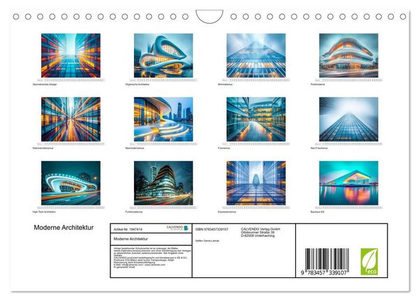 Produktbild: Moderne Architektur (Wandkalender 2026 DIN A4 quer), CALVENDO Monatskalender