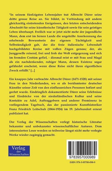Produktbild: Albrecht D&uuml;rers Tagebuch der Reise in die Niederlande
