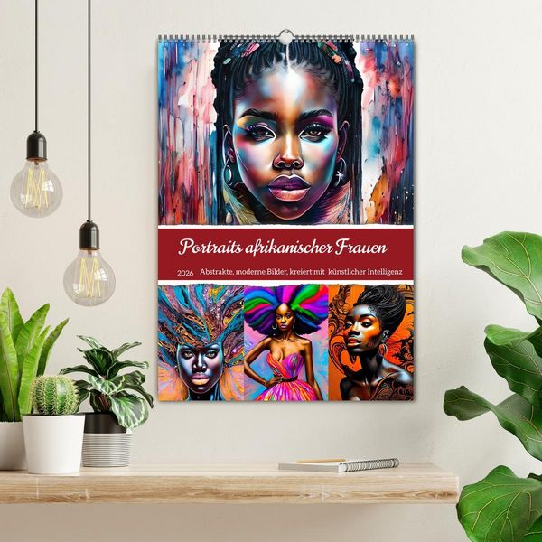 Produktbild: Portraits afrikanischer Frauen (Wandkalender 2026 DIN A2 hoch), CALVENDO Monatskalender