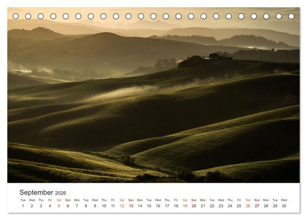 Produktbild: Tuscany A color palette (Desk Calendar 2026 DIN A5 landscape), CALVENDO 12 Month DeskCalendar