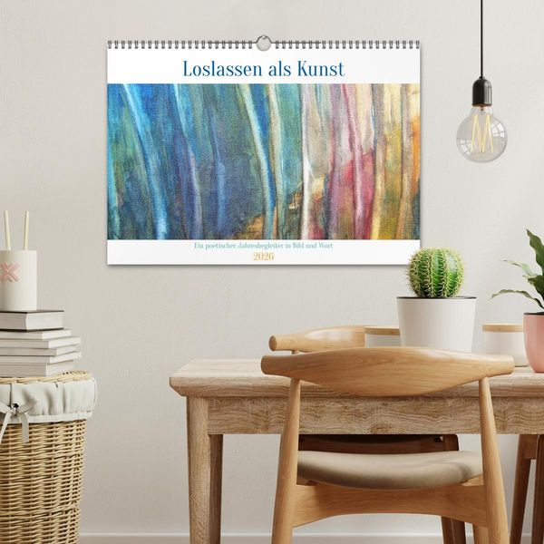 Produktbild: Loslassen als Kunst - Ein poetischer Jahresbegleiter in Bild und Wort (Wandkalender 2026 DIN A3 quer), CALVENDO Monatskalender