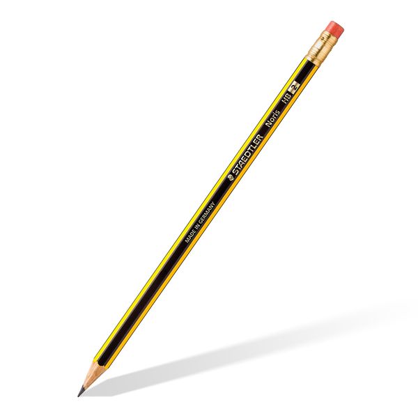 Produktbild: STAEDTLER Noris Schreib- und Zeichbedarf Noris 122 Bleistift mit Radiertip, HB, 3er Set