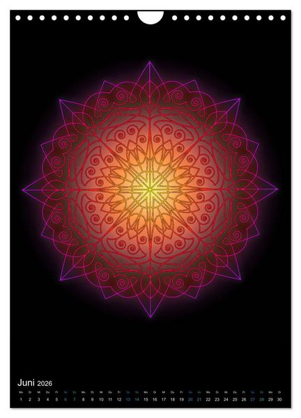 Produktbild: Mandala-Kalender 2026 (Wandkalender 2026 DIN A4 hoch), CALVENDO Monatskalender
