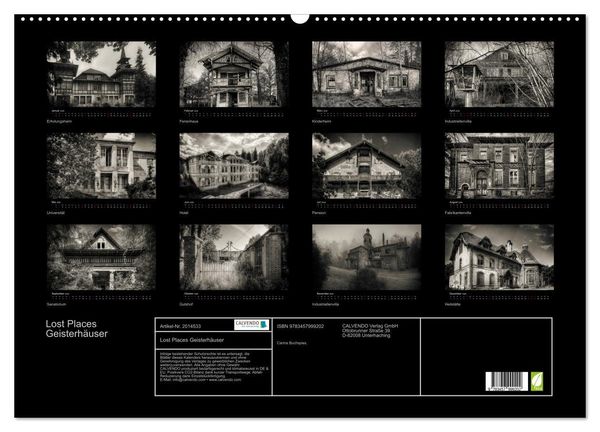 Produktbild: Lost Places Geisterh&auml;user (Wandkalender 2026 DIN A2 quer), CALVENDO Monatskalender