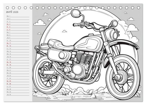 Produktbild: V&eacute;hicules motoris&eacute;s (Calendrier de bureau 2026 DIN A5 vertical), CALVENDO calendrier mensuel