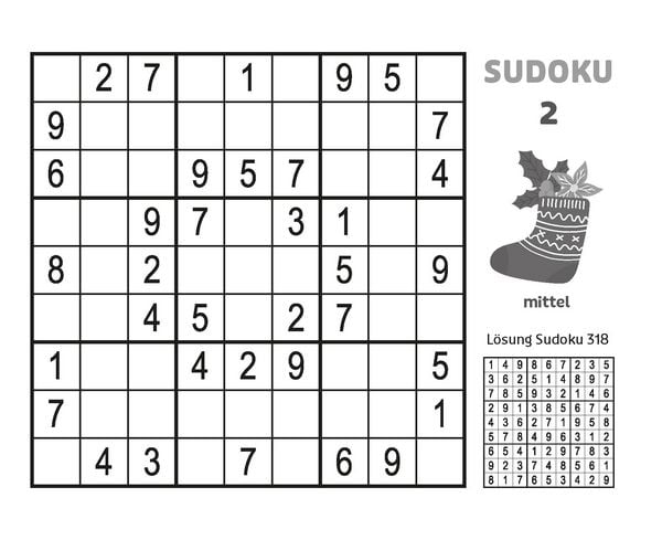 Produktbild: Pocket-Buch Weihnachtsausgabe Sudoku