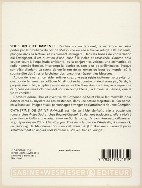 Produktbild: Sous un ciel immense